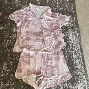 stars above Two-Tone Tie-Dye pajamas